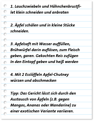 Hähnchentopf mit Äpfeln